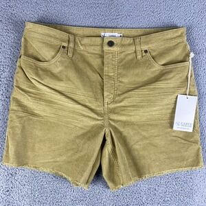 Carve Designs Oahu Shorts Womens 14 Beige 6" Hi Rise Corduroy Raw Hem NEW $70